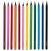 Idena Creioane color 12 culori lemn negru