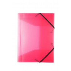 Idena Mapa A3 cu elastic, PP, Culoare: roz translucid