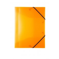 Idena Mapa A3 cu elastic, PP, Culoare: portocaliu translucid