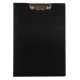 Idena Clipboard A4 cu capac si buzunar interior, Culoare: negru