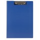 Idena Clipboard A4 cu capac si buzunar interior, Culoare: albastru