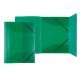 Idena Mapa A4 din plastic cu elastic, PP, Culoare: verde translucid