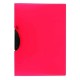 Idena Mapa cu clip A4, Culoare: rosu translucid