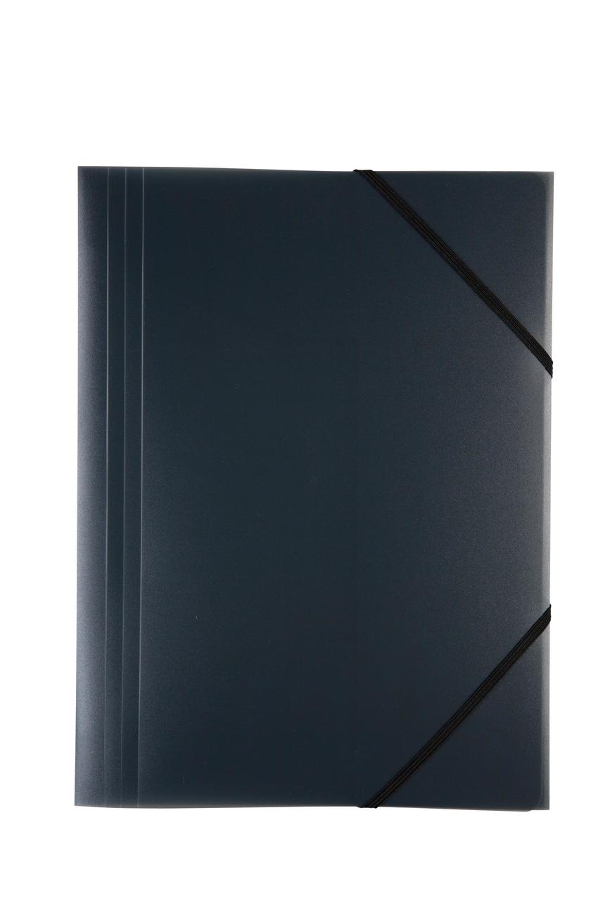 Idena Mapa A3 cu elastic, PP, Culoare: negru translucid