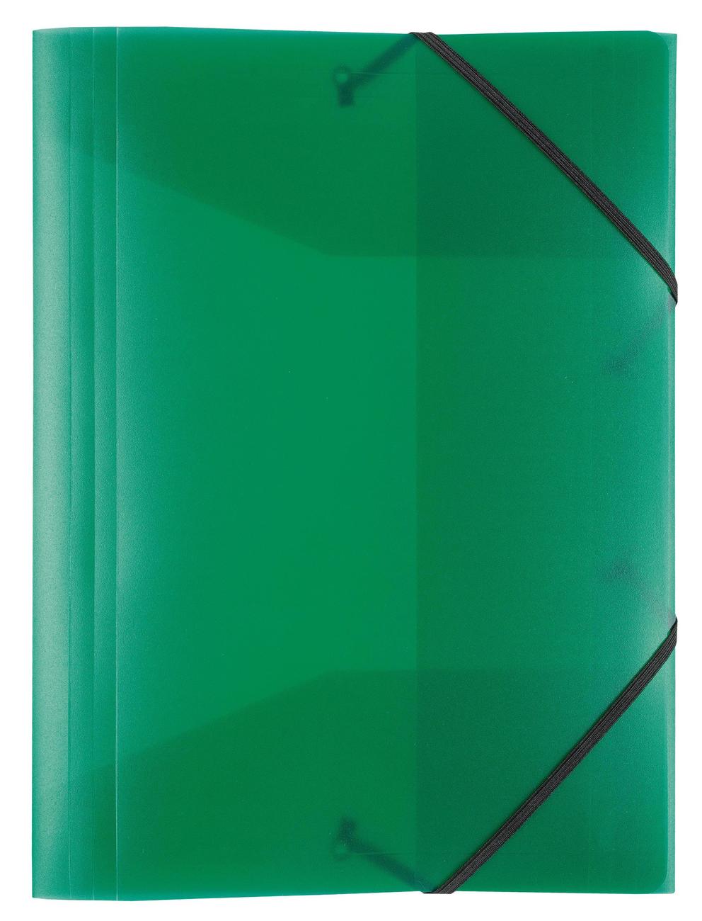 Idena Mapa A3 cu elastic, PP, Culoare: verde translucid