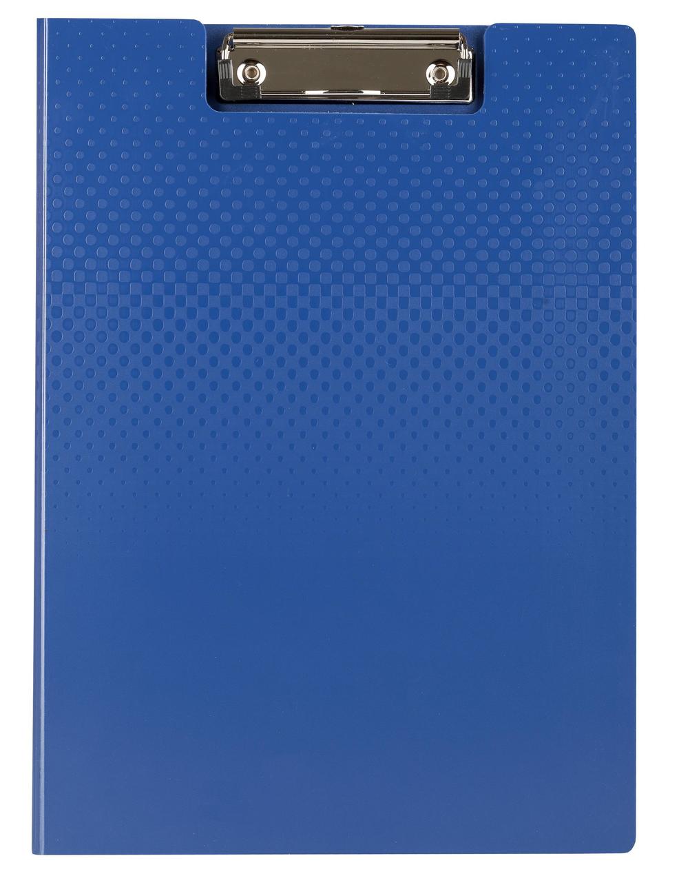 Idena Clipboard A4 cu capac si buzunar interior, Culoare: albastru