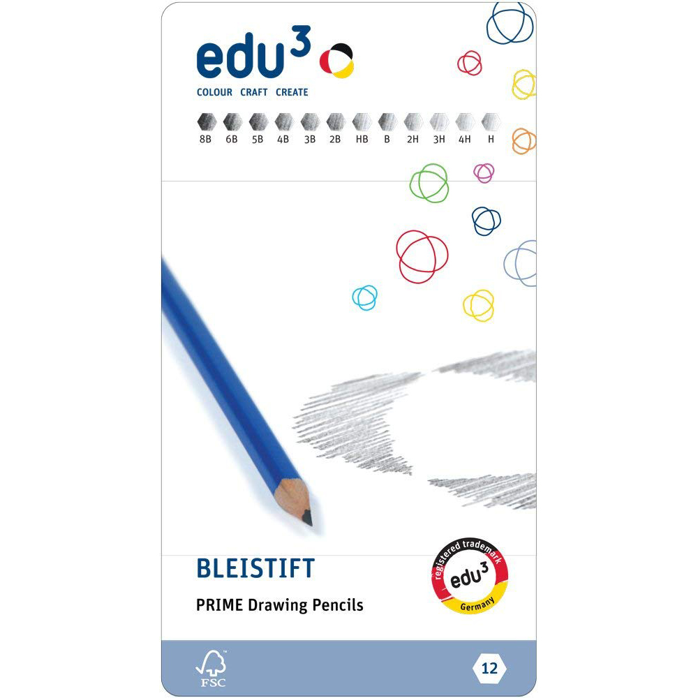 EDU³ Set 12 creioane diverse tarii in cutie metalica
