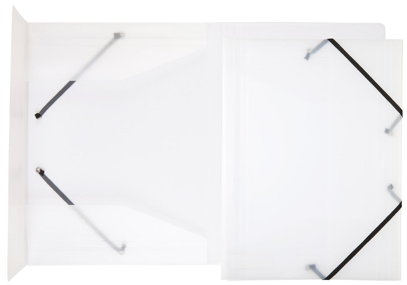 Idena Mapa A4 din plastic cu elastic, PP, Culoare: translucid