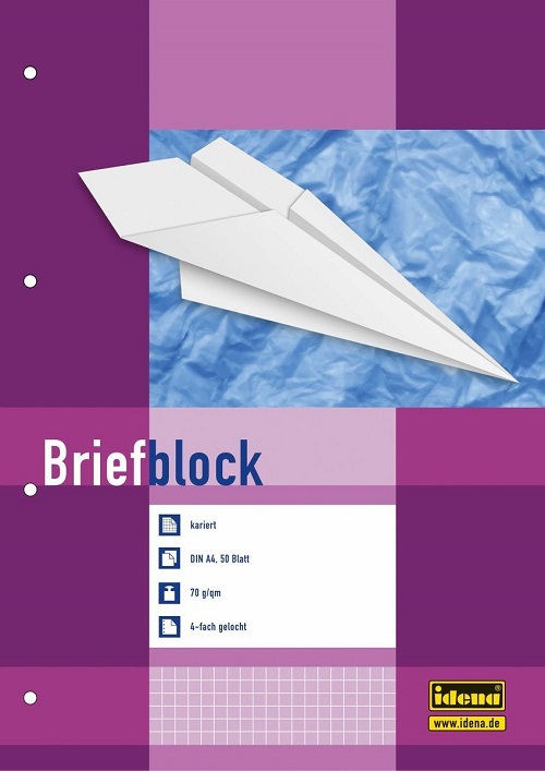 Idena Block Notes A4 Matematica cu microperforatii