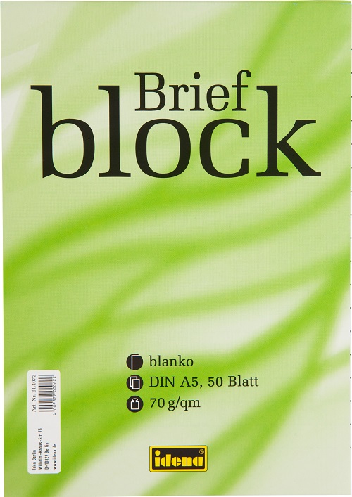 Idena Block Notes A5 Velin