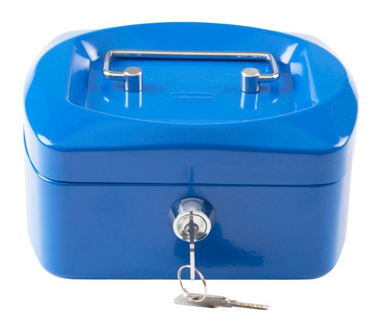 Idena Caseta metalica pentru bani 6", Culoare: albastru