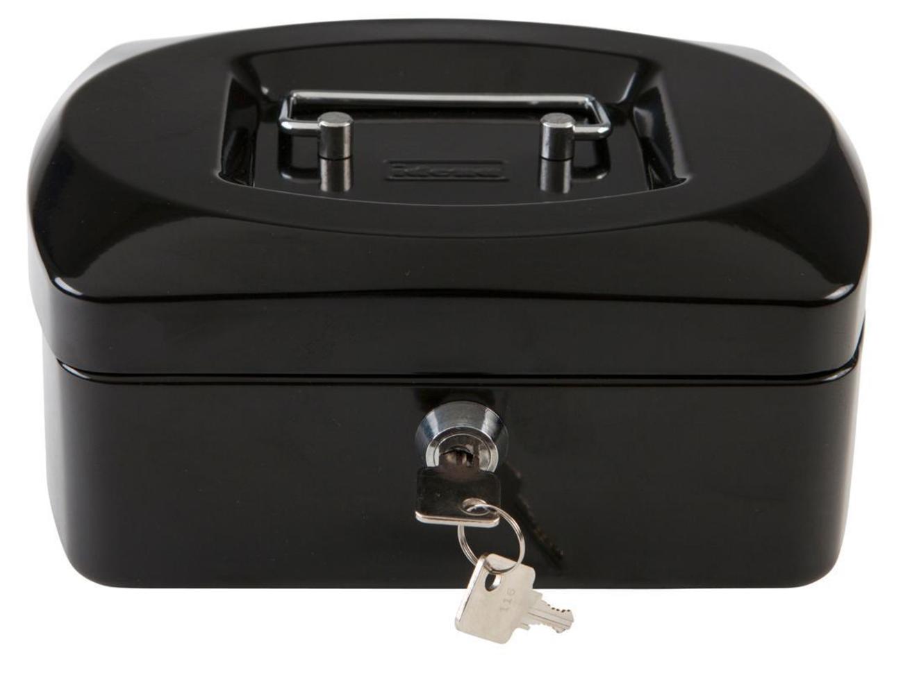 Idena Caseta metalica pentru bani 8", Culoare: negru