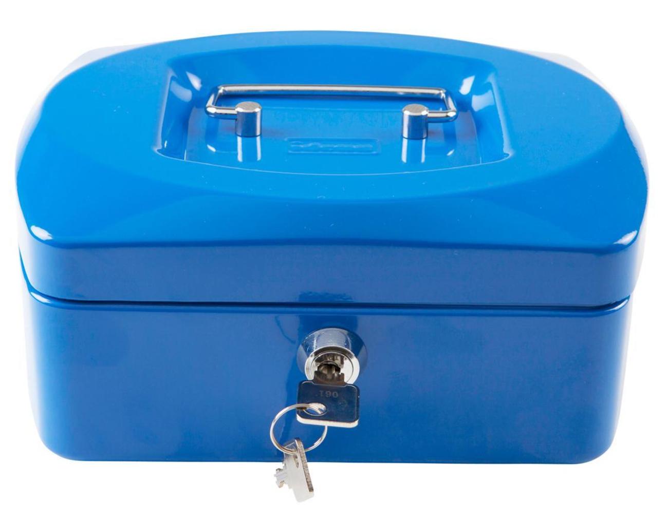 Idena Caseta metalica pentru bani 8", Culoare: albastru