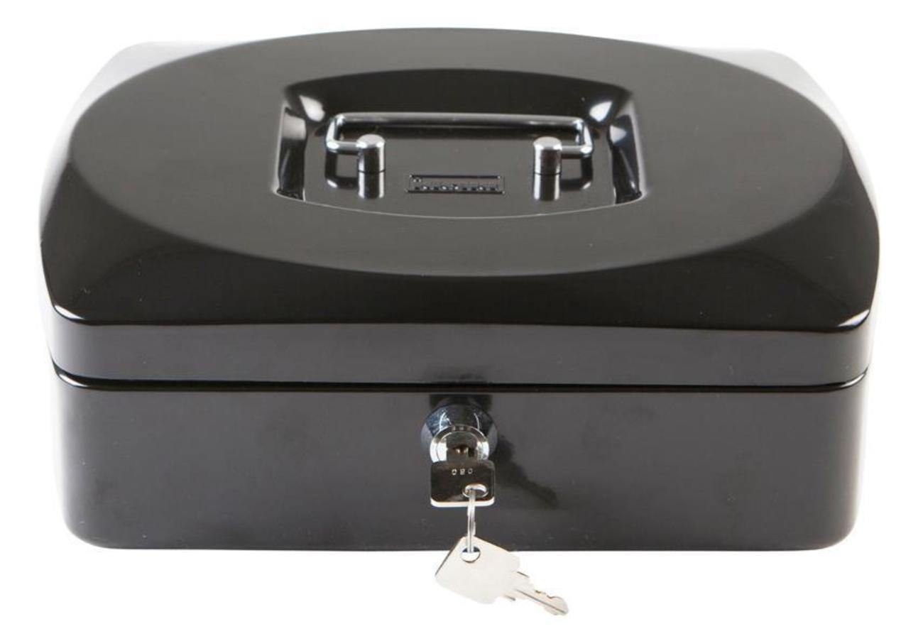 Idena Caseta metalica pentru bani 10", Culoare: negru