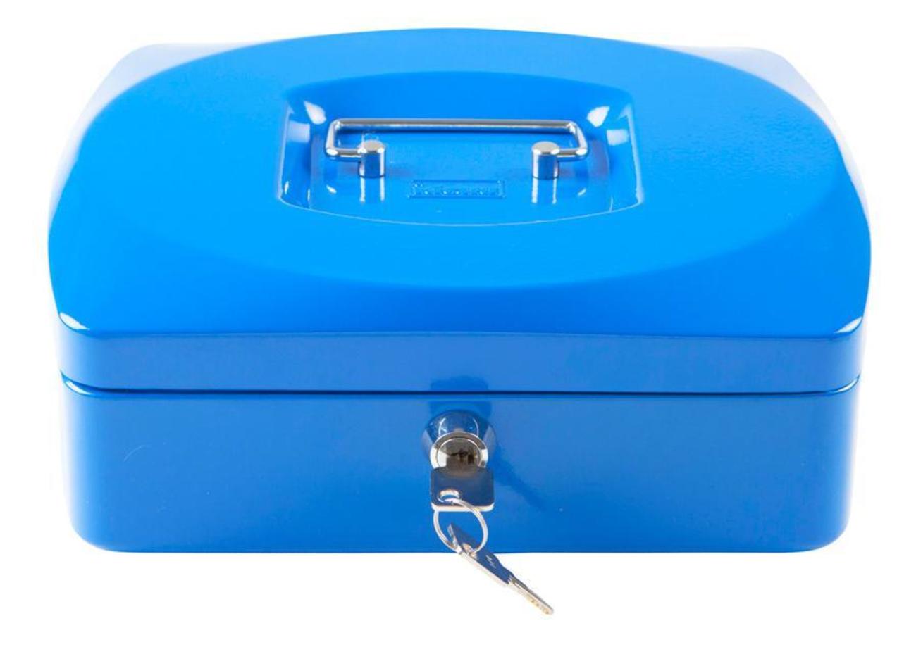 Idena Caseta metalica pentru bani 10", Culoare: albastru