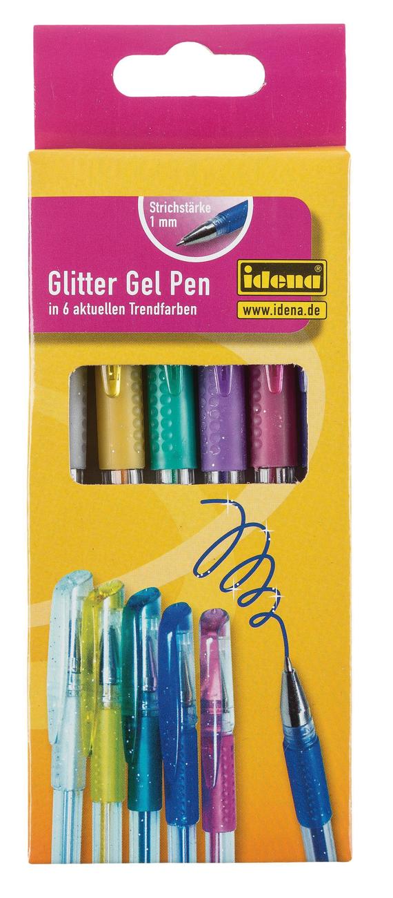 Idena Pix Gel Glitter 6 culori