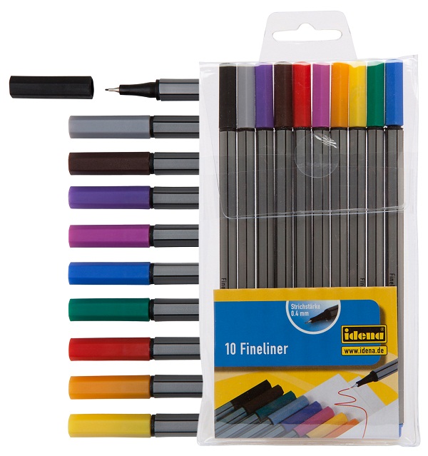Idena Fineliner 10 culori