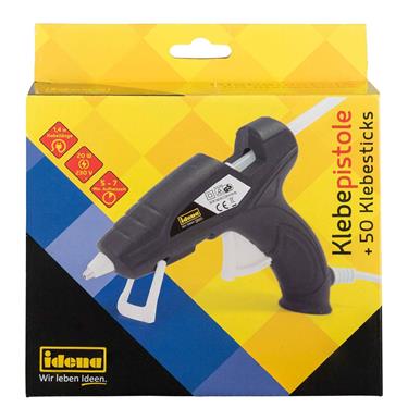 Idena pistol de lipit  + 50 de batoane de silicon